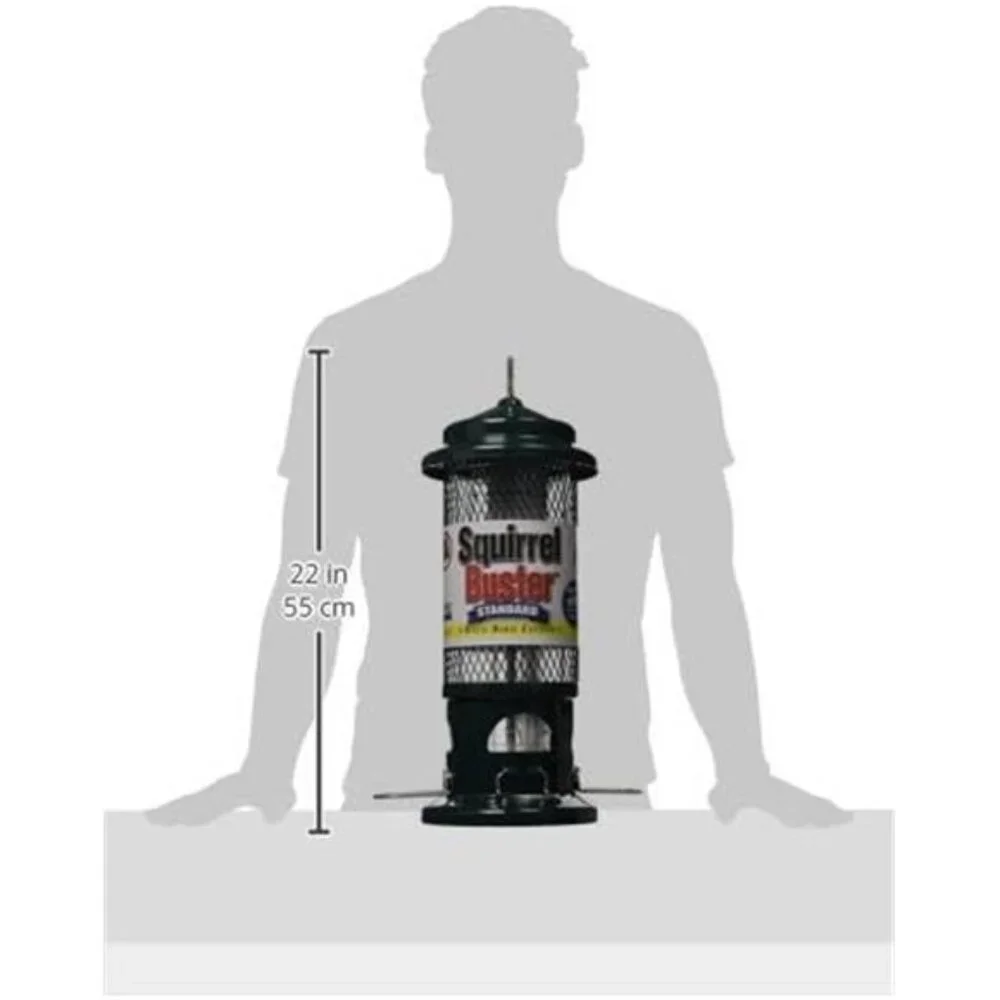Squirrel Buster Standard Squirrel-proof Bird Feeder w/4 Metal Perches, 1.3-pound